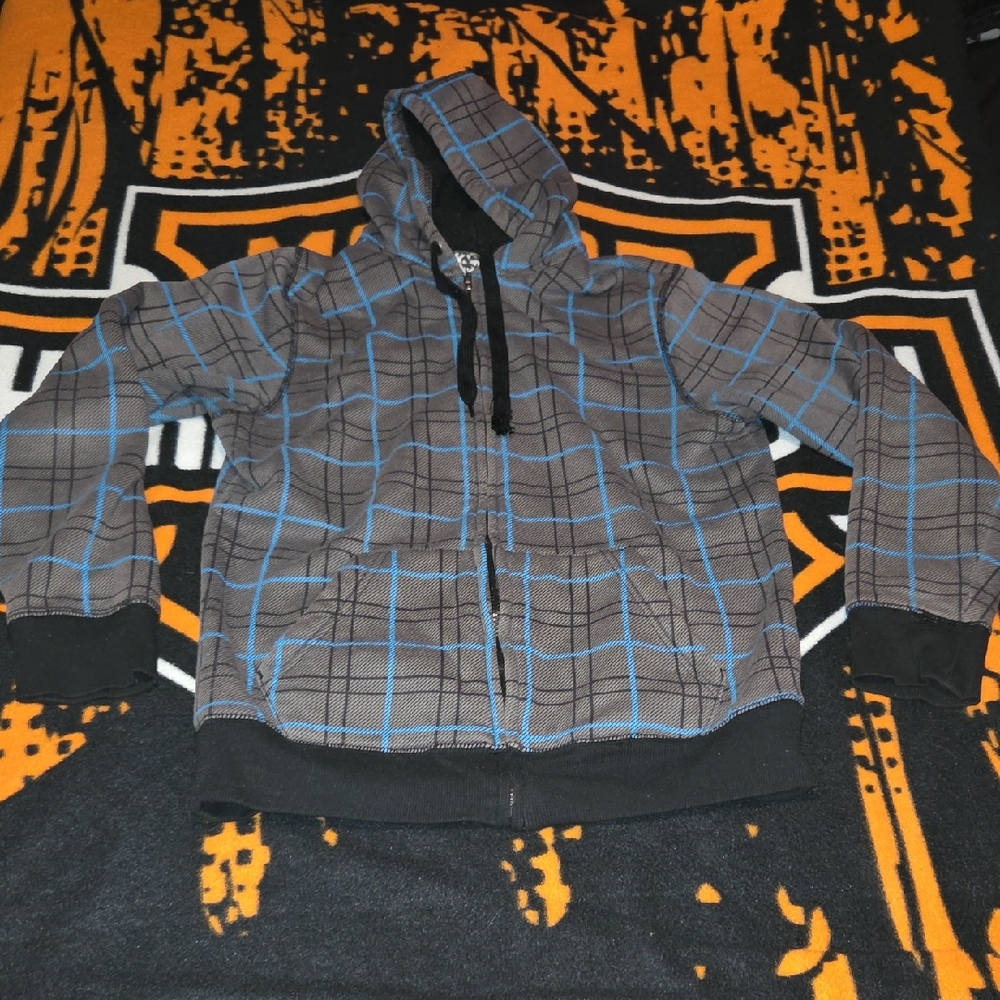 NSS Plaid Zip Up Hoodie